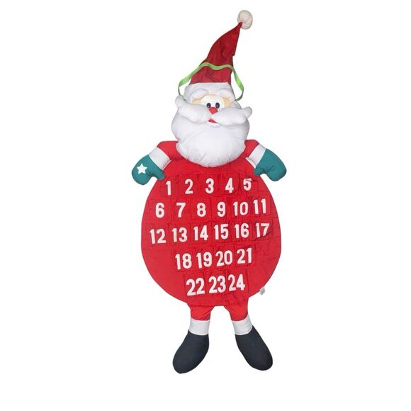 House Of Lloyd Santa Advent Calendar Hanging Plush Christmas Pockets 1993 - Picture 1 of 3